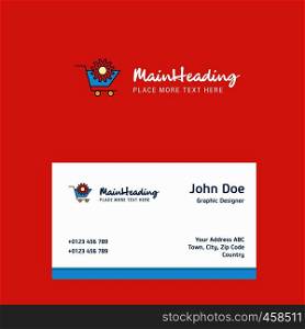 Cart setting logo Design with business card template. Elegant corporate identity. - Vector