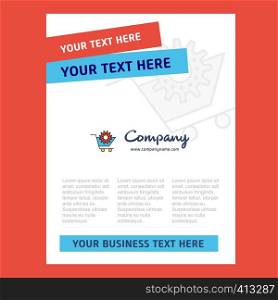 Cart setting Title Page Design for Company profile ,annual report, presentations, leaflet, Brochure Vector Background