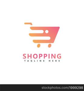 Cart shop logo icon design , Shopping cart illustration vector template