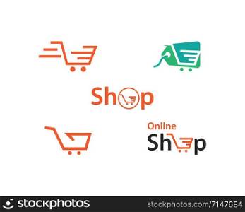 cart shop logo icon template