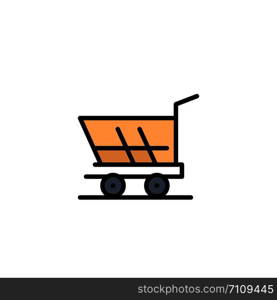 Cart, Trolley, Shopping, Buy Business Logo Template. Flat Color