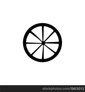 Cart Wheel vector icon. Simple flat symbol on white background. Cart wheel icon . Singe western icon from the wild west