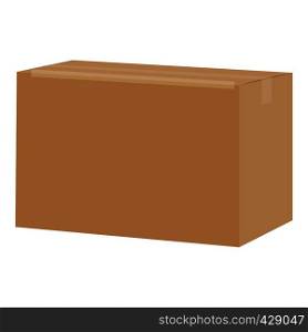 Carton box container mockup. Realistic illustration of carton box container vector mockup for web. Carton box container mockup, realistic style