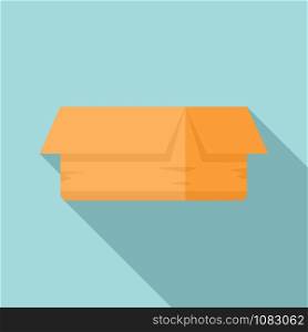 Carton box icon. Flat illustration of carton box vector icon for web design. Carton box icon, flat style