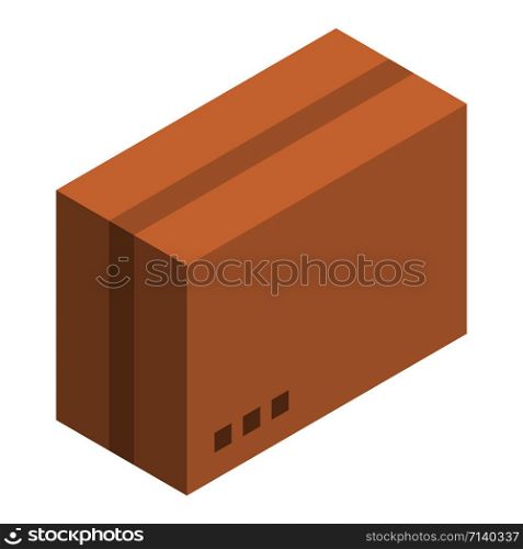Carton box icon. Isometric of carton box vector icon for web design isolated on white background. Carton box icon, isometric style