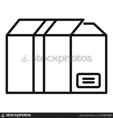 Carton box icon outline vector. Delivery package. Empty parcel. Carton box icon outline vector. Delivery package