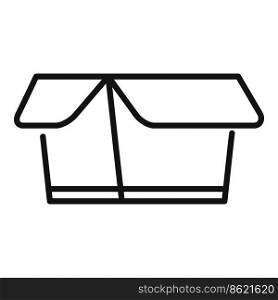 Carton box icon outline vector. Eco package. Food container. Carton box icon outline vector. Eco package