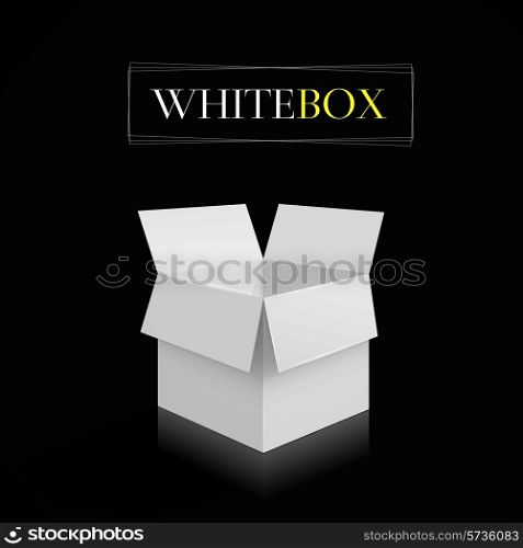Carton box on black background