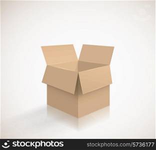 Carton box on white background