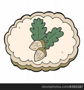 cartoon acorn symbol