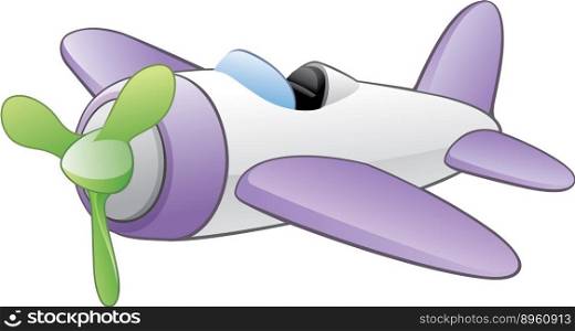 Cartoon airplane vector image