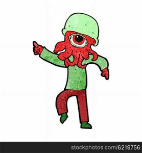 cartoon alien man dancing