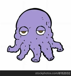 cartoon alien squid face