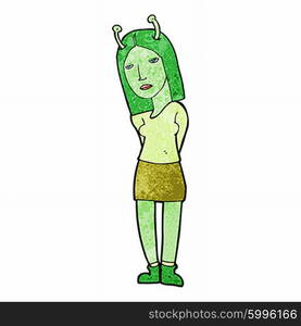 cartoon alien woman