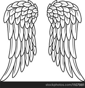 Cartoon angel wings