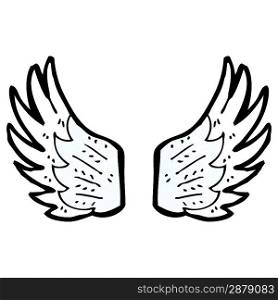 cartoon angel wings