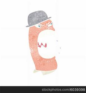 cartoon angry man in hat