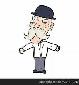 cartoon angry old british man