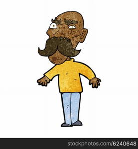 cartoon angry old man