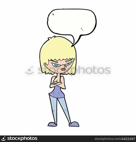 cartoon angry woman with speech bubble