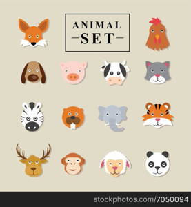 cartoon animal set