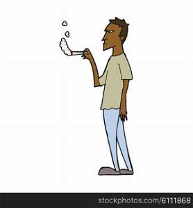 cartoon annoyed smoker