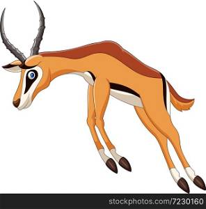Cartoon antelope jumping