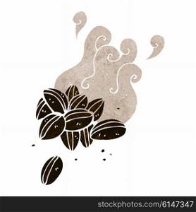 cartoon aromatic coffee beans