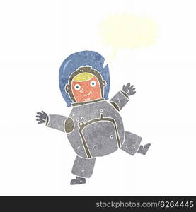 cartoon astronaut with speech bubble