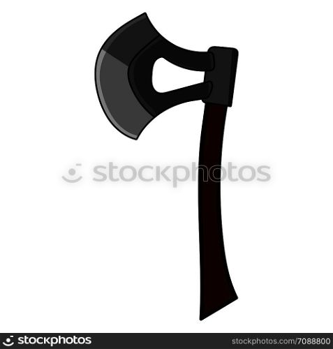 Cartoon Axe isolated on white background. Weapon for Computer Game Design. Medieval Axe. Vector illustration for Your Design, Game, Card.