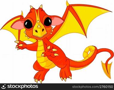 Cartoon baby dragon
