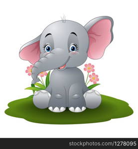 Cartoon baby elephant