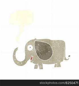 cartoon baby elephant with speech bubble