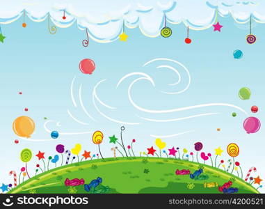 cartoon background vector illustration