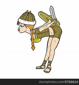 cartoon barbarian viking girl