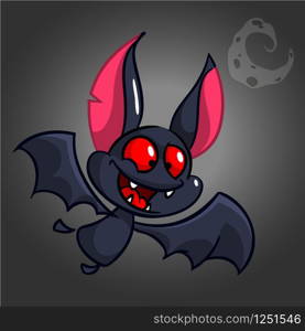 Cartoon bat. Halloween vector cute bat icon. Halloween element