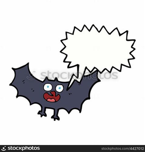 cartoon bat with speech bubble
