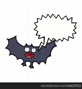 cartoon bat with speech bubble