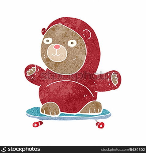 cartoon bear on skateboard