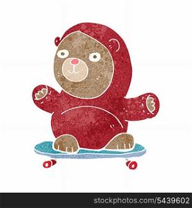 cartoon bear on skateboard