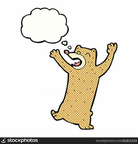 cartoon bear with thought bubble