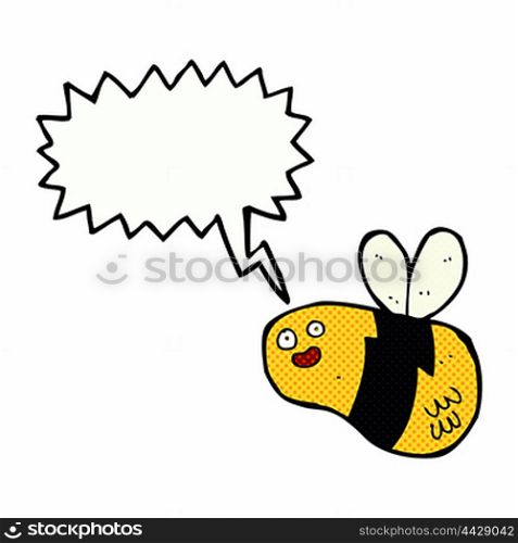 cartoon bee with speech bubble