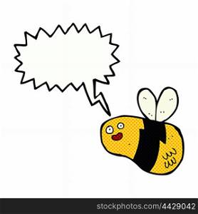 cartoon bee with speech bubble
