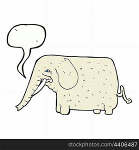 cartoon big elephant with speech bubble