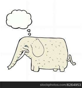 cartoon big elephant with thought bubble