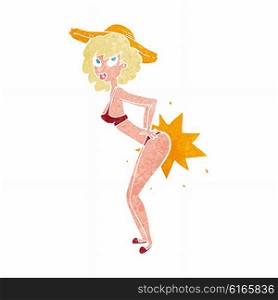 cartoon bikini pin up woman