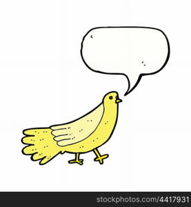 cartoon bird with speech bubble