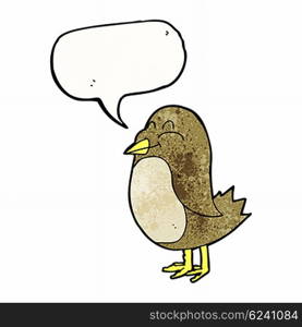 cartoon bird with speech bubble