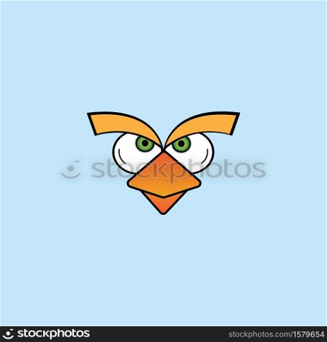 cartoon birdies face emoticon design vector illustration
