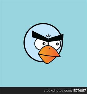 cartoon birdies face emoticon design vector illustration
